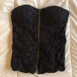 Black tube top & floral tube top